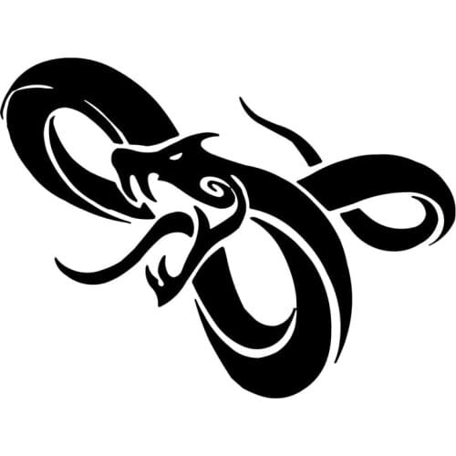 15.2*11.3CM Tribal Snake Totem Vinyl Car Styling Decal Waterproof Car Stickers Accessories Black/Silver S1-2739