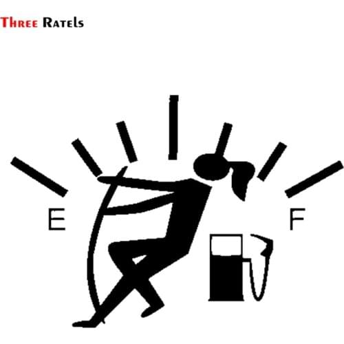 Three Ratels FTZ-173# 12x8.5cm Funny Gas Guage Girl Vinyl Decal Sticker | Cars Trucks Vans SUVs Windows Walls Cups Laptops