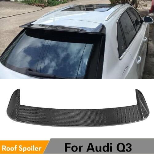 Carbon Fiber Rear Roof Spoiler Window Wing Lip for Audi Q3 8U Base Sport 4-Door 2012 - 2017