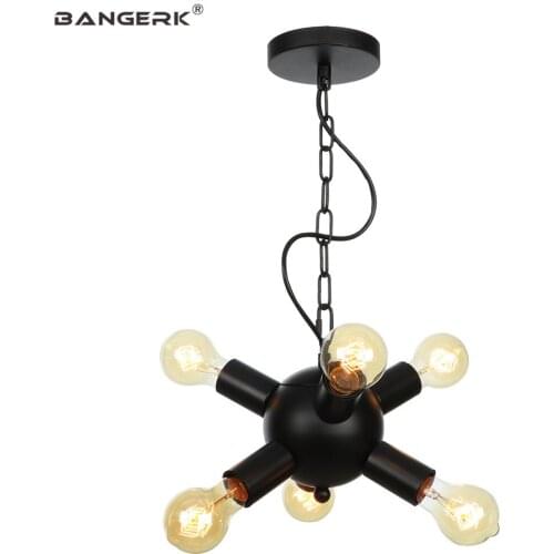 Loft Decor Iron Black Pendant Lights LED E27 Edison Modern Hanging Lamp Dining Room Home Pendant Lighting Droplight Luminaire