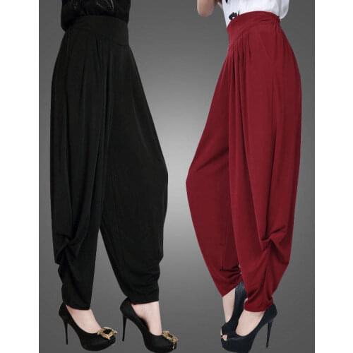 Women Pants Womens 2021 Summer High Waist Casual Dance Pants Loose Baggy Pants Lantern Radish Long Pants Pantalones De Mujer