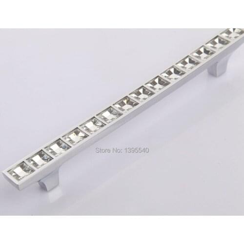 New 10pcs 128mm Square K9 Crystal Cabinet Handle Drawer Handles Furniture Hardware Knobs Wardrobe Closet Pulls Shoes box Handles