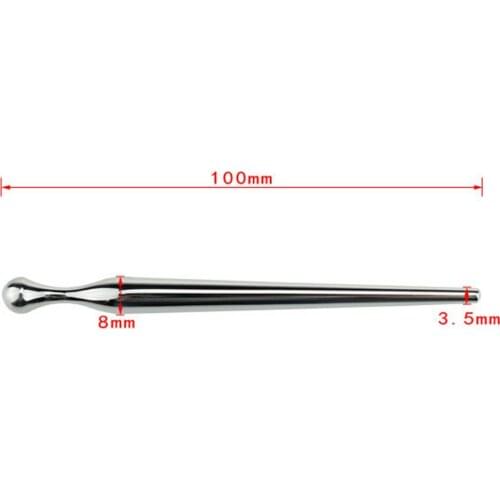 100mm Stainless Steel Penis Plug Urethral Sounds Sex Toys Stretching Male Chastity Device Urethral Dilators Catheters