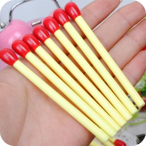 100pcs/lot Matchstick Style Cute ballpoint pen creative children study supplies prize 0.5mm blue ink Promotion Gift