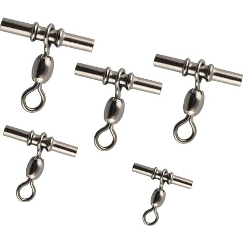 100pcs Bass Fishing Swivels Sleeves 3 Way Swivel Cross Line Crane Swivel Carp Fishing Tackle Fly Fishing Connector