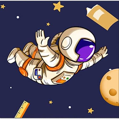 5D DIY Diamond Painting Cartoon Flying Spaceman Full Frill Embroidery Cross Stitch Mosaic Craft Home Decor Kids Christmas Gift