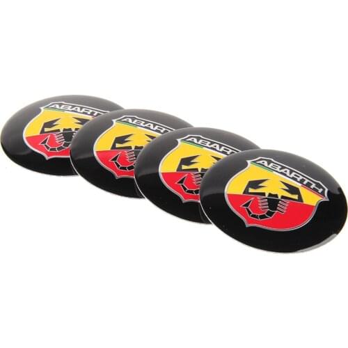 Car Accessories Wheel Center Hub Caps Car Sticker For Abarth 124 Spider 595 500 695 1000 Fiat Panda Punto Bravo Stilo Berlinetta