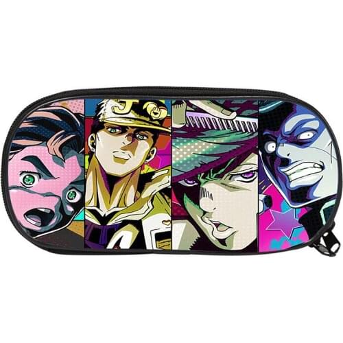 Anime Jojo Bizarre Adventure Cosplay Pencil Case for Students Stationary Bag School Storage Bag Wallet Gift for Children