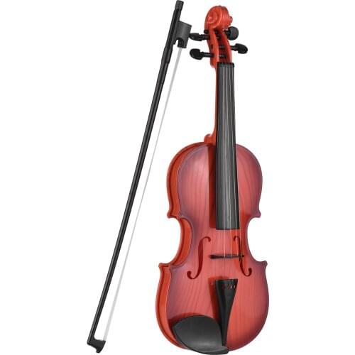 Kids Toy Violin Mini Electric Violin with 4 Adjustable Strings Violin Bow Children Musical Intrument Toy