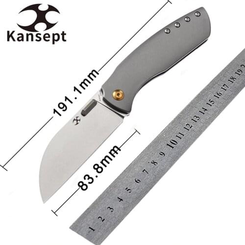 Kansept Convict K1023A1 Pocket Knives Sheepdog Knives Design 3.3'' S35VN Blade Titanium Handle EDC Folding Knife