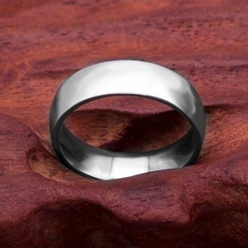 Classic 6mm Stainless Steel Wedding Bands Basic Rings for Couple Comfort Fit US Size 7 to 11