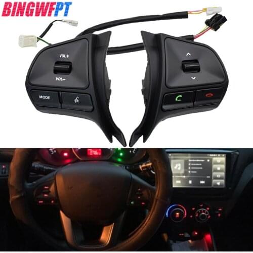 For KIA K2 old RIO button switch telephone sound back light Steering wheel audio volume music control button heating
