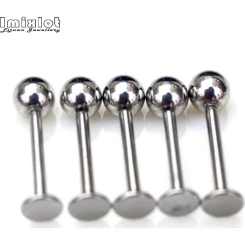 20pcs/lot 18G Surgical Steel Labret Ring Lip Piercing Ear Cartilage Lip Earrings Piercing Ombligo Ear Piercing Body Jewelry