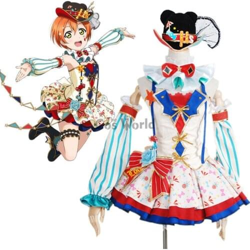 Love Live School Idol Project Hoshizora Rin Circus Fancy Dress Uniform Outfit Anime Cosplay Costumes