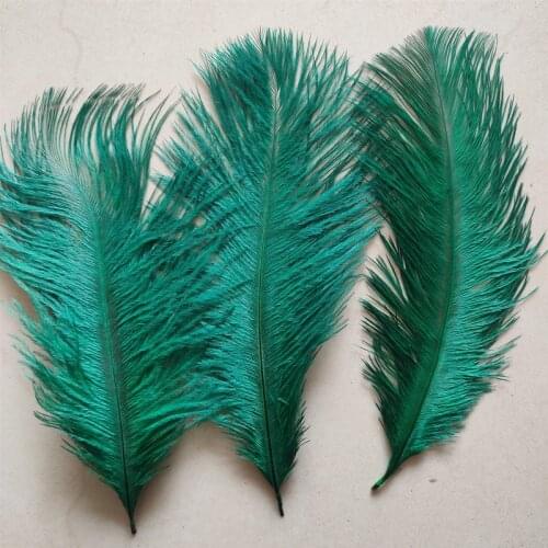 Hot! 10 Pieces Of Dark Green Ostrich Feathers 15-20Cm / 6-8 In. For Party / Wedding Decoration