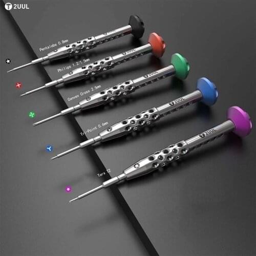 The Newest 2UUL 3D Scroo Screwdriver Dissipate Heat Hard P2 0.8mm PH000 1.2mm Y0.6 T2 Convex Cross 2.5mm Raised Face Bolt Driver