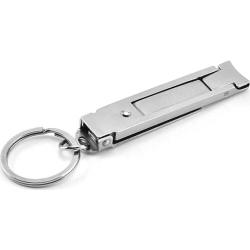 5 IN 1 Stainless Steel Ultra-thin Foldable Hand Toe Nail Clippers Cutter Trimmer Manicure Scissors With Free Nail File With Ring