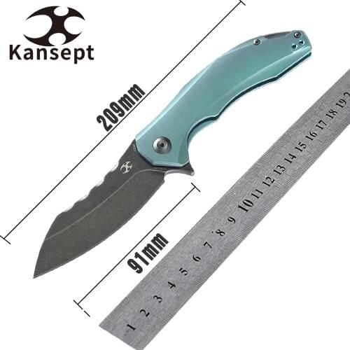 Kansept Hunting Knife Spirit K1002A6 3.58 inch Titanium Black Coating CPM-S35VN High Quality Flipper Blade 2020 New EDC Knfie