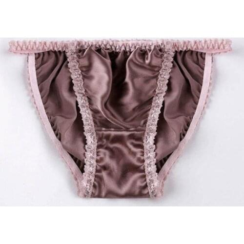 Sexy Womens Silk Panties Underwear Seamless Female Soft High Quality T-back G-string Thongs For Girls