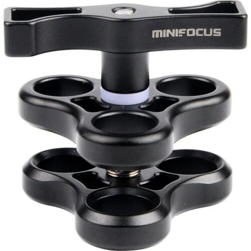 Diving ball fixture Aluminum Lights Arm Ball Butterfly Clip Arm Triple Clamp Mount Like Ball Base Adapter For Gopro 5 Camera