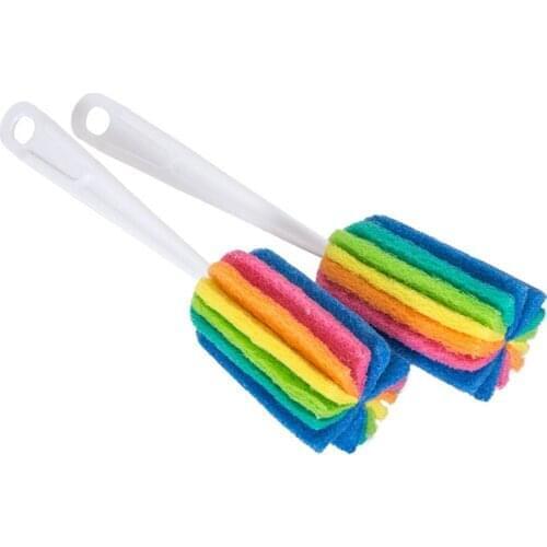 Bottle Brush Tumblers Cleaning Brushes with Grip for Shaker Bottle Coffee Mug Baby Bottles Wine Glasses Cups (2 Pack)