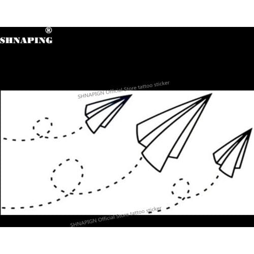 SHNAPIGN Paper Airplane Flash Tattoo Hand Sticker 10.5*6cm Small Waterproof Henna Beauty Temporary Body Art FREE SHIPPING
