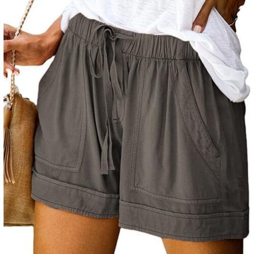 Fashion Shorts Pocket Comfy Drawstring Short Casual Elastic Waist Candy Color Scanties Female Loose Summer Short Feminino Mujer