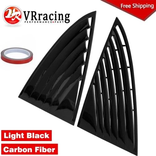 Free Shipping Rear Quarter Window Louver Spoiler Panel Carbon fibre ABS 2pcs For Tesla Model 3 VR-WSS06