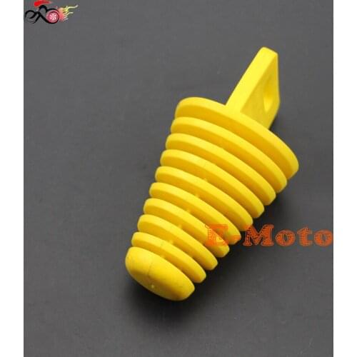 YELLOW Dirt Bike ATV Motorcycle Motorcycle Motocross Enduro Supermoto Muffler Exhaust Silencer Wash Plug 35-60MM New