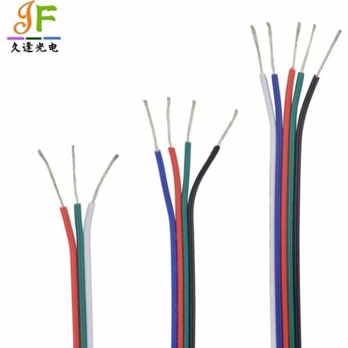 10M 2pin 3pin 4pin 5pin 6pin 22AWG Led Strip Cable Wire For 3528 5050 WS2812B RGBW Strip Light Extension Wire Cord Connector