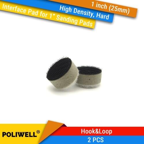 2PCS 1 Inch(25mm) High Density Sponge Surface Protection Interface Pads for 1" Back-up Sanding Pad and Hook&Loop Sanding Discs