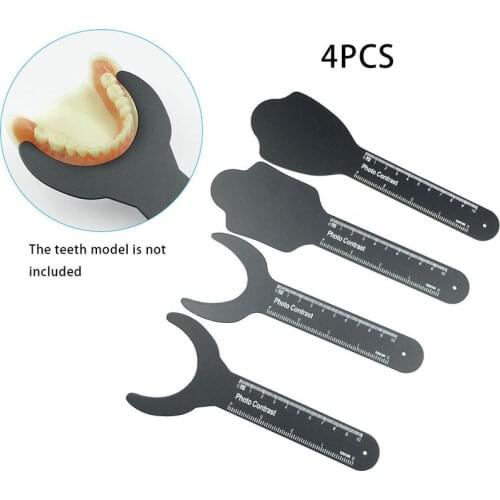 4pcs/set Durable Dental Photo Contrast Board Photography Black Background Board Palatal Contraster Board Oral Cheek