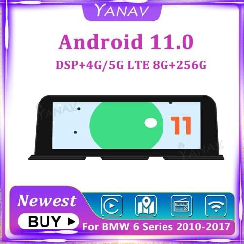 Android 11.0 Stereo Receiver Car Radio For BMW 6 Series F06 F12 2010-2017 Auto GPS Navigation Video DSP Carplay Wireless 8+256G