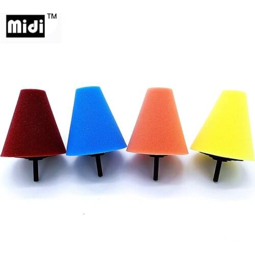 Auto Wheel Polishing Pad Used for Electric Drill 3inch Burnishing Ball Waxing Cone Car Hub Buffing Sponge