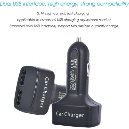Sikeo 4 in 1Dual USB Car Charger Adapter 3.1A Digital LED Voltage/Current Display Auto Vehicle Charger For Smart Phone/Tablet