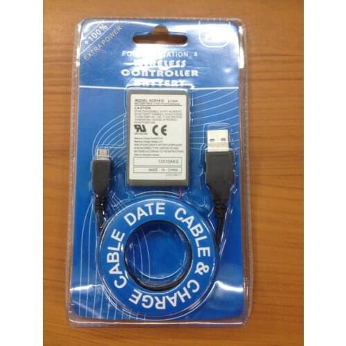 Free shipping Li-ion rechargeable 3.7V 2000mAh battery pack for Playstation 4 PS4 Dualshock 4 Wireless Controller 2pcs/lot