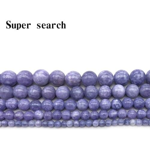 Natural Stone Beads lavender Amethysts Purple Crystal Round Loose Beads Bracelet Woman For Jewelry Making Size4 6 8 10 12mm 15"