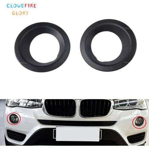 CloudFireGlory 51113400911 51113400912 2Pcs Left Right Front Bumper Fog Light Trim Ring Cover For BMW X3 E83 2004-2006