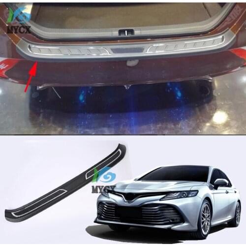 For Toyota For Toyota Camry XV70 2018 2019 ABS REAR DECK BUMPER PROTECTOR STEP PANEL BOOT COVER SILL PLATE TRUNK TRIM GARNISH