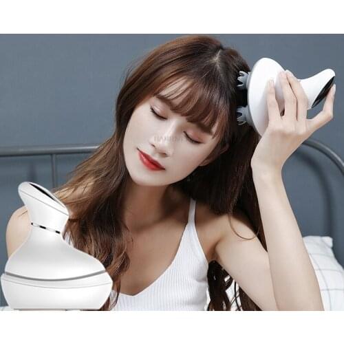 Electric Head Massager Anti Stress Whole Body Massage Instrument Intelligent LCD Waterproof Rechargeable Vibrating Massager