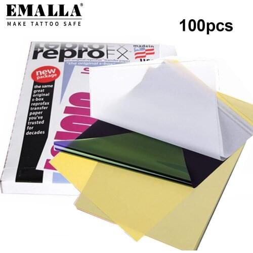 100PCS Professional Tattoo Transfer Stencil Paper Tattoo Supplies For Transfer Machine Printer Tattoo Accessories Free Shipping