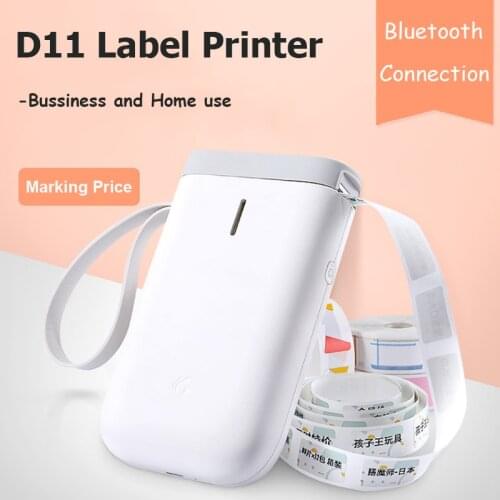 Niimbot D11 Label printer Pocket label machine Price Sticker Portable BT Thermal Label Printer Home and Office use USB Cable