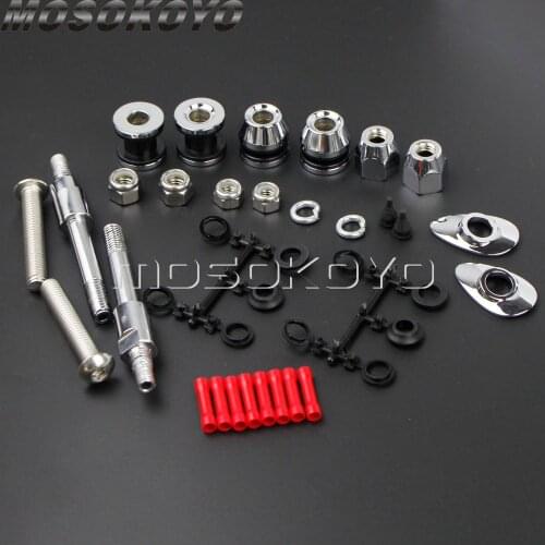 Motorcycle Sissy Bar Docking Hardware Kit for Harley Dyna FXD 2002-2005 Luggage Rack Mounting Hardware
