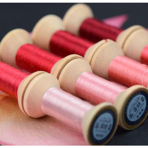 20m Red Pink Suzhou Embroidery DIY Common Color Silk Line Branch Manual Spiraea Wholesale Embroidery thread