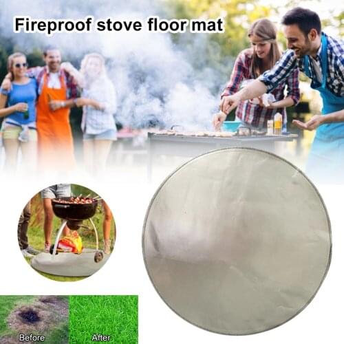 Round Fire Pit Mat & Grill Mat Deck Protector 24 Inch, Fire Pit Pad Prevent Your Floor Deck Patio & Lawn from Damaged