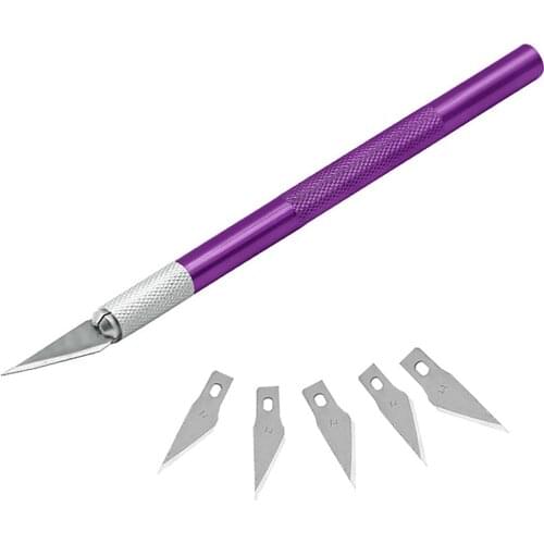 Carving Metal Scalpel Knife Tools Kit Non-Slip Blades Mobile Phone PCB DIY Repair Hand Tools