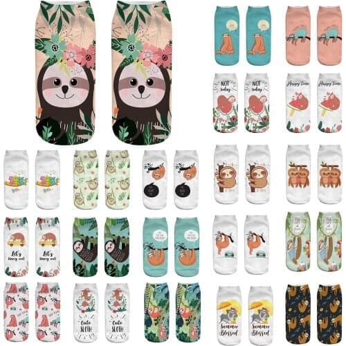 New 3D Printed Starry Sky Funny Art Women Happy Colorful Low Ankle Socks Van Gogh Oil Painting Pattern Socks Flowers Pastoral