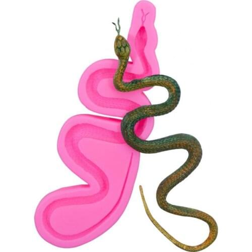 New Snake Shape Silicone Mold Creative Flexible Halloween Design Fondant Mould Lace Decoration Supplies for Home