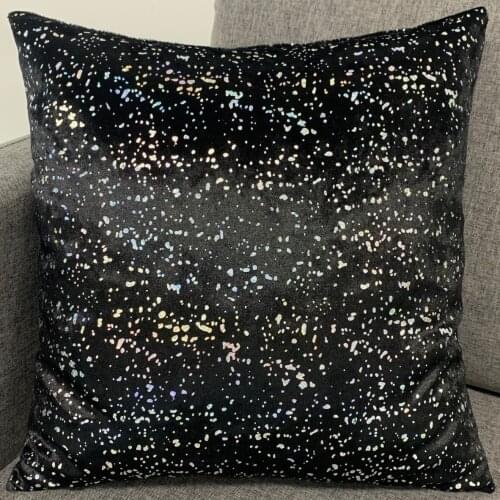 New Arrival European Shiny Foil Printing Fashion Sofa Pillow Case Home Decorative Velvet Cushion Cover