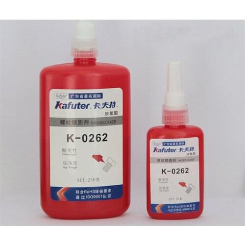 New 2pcs kafuter K-0262 250g metal thread locking agent anaerobic adhesive high strength screw thread antirust glue